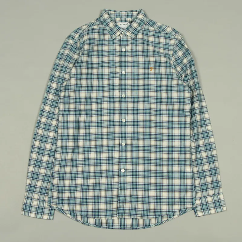 Farah Fraser Check Shirt - Still Water
